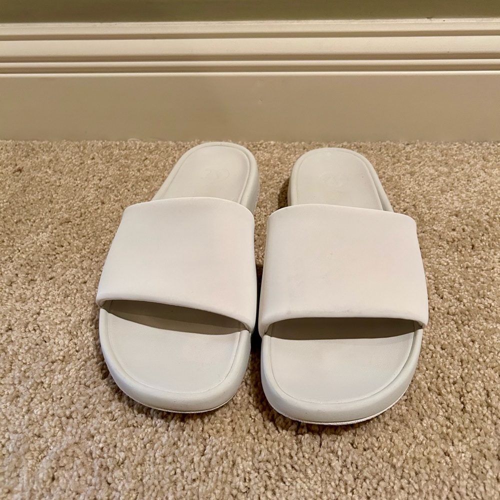 Lululemon White Slide Sandals